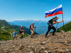 День флага в горах: российский триколор развернут на вершине Роза Пик , фото 1 - круглогодичный курорт «Роза Хутор»